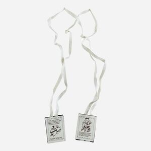 Sacred Heart Jesus & Immaculate Heart Mary Brown Scapular 100% Wool Set of 2 New